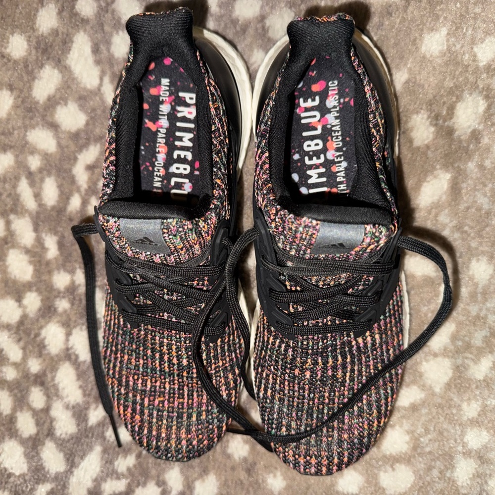 Adidas Black and Multicolor Primeblue Sneakers